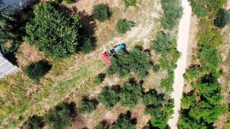 La zona dell’incidente vista dal drone La zona dell’incidente vista dal drone