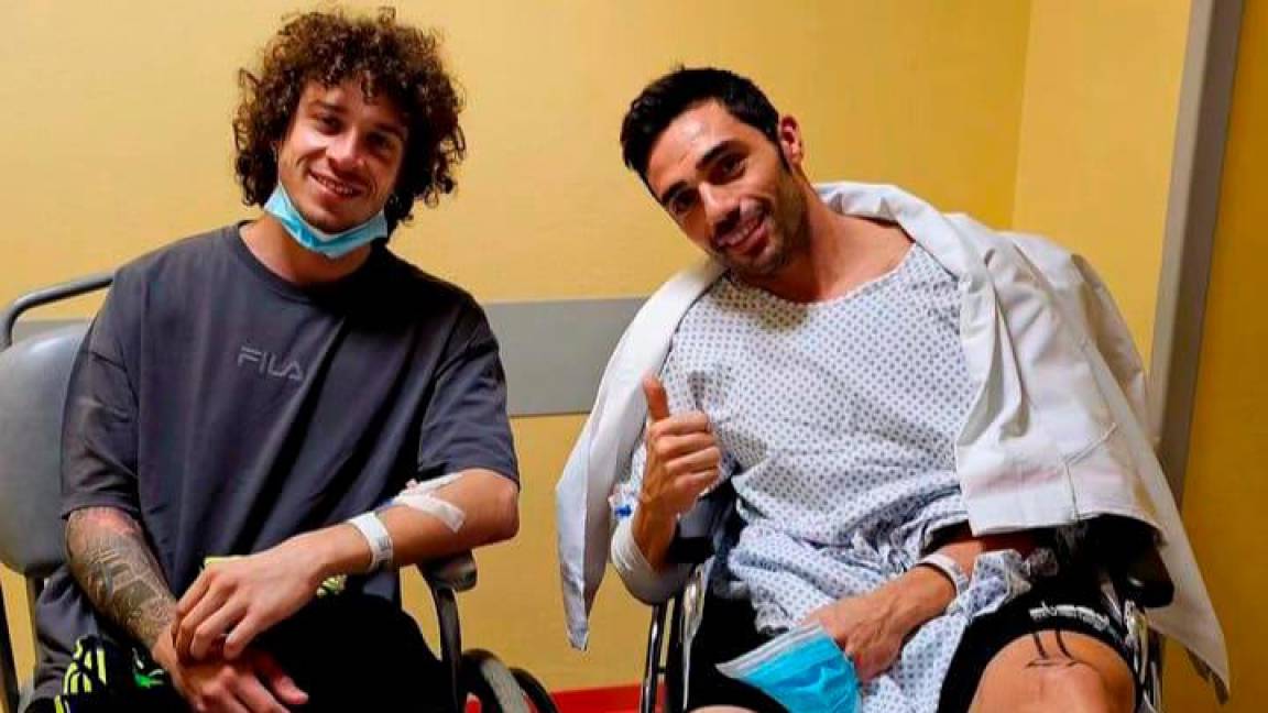 Marco Bezzecchi e Michele Pirro, compagni di sventura, si sono ritrovati all’ospedale di Modena Marco Bezzecchi e Michele Pirro, compagni di sventura, si sono ritrovati all’ospedale di Modena