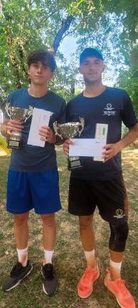 La premiazione del singolare maschile La premiazione del singolare maschile