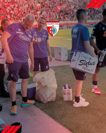 La foto postata sui canali social del Mantova La foto postata sui canali social del Mantova