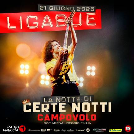 Campovolo si accende per ‘La Notte di Certe Notti’: 30 anni di emozioni con Ligabue Campovolo si accende per ‘La Notte di Certe Notti’: 30 anni di emozioni con Ligabue