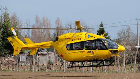 L’anziano è stato trasportato in elicottero all’ospedale Bufalini di Cesena