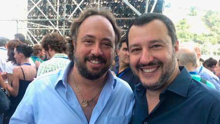 Massimo Casanova con Matteo Salvini