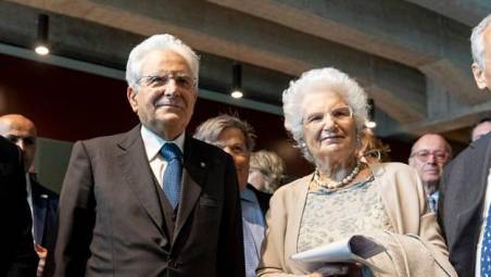 La senatrice Liliana Segre con il Presidente della Repubblica Sergio Mattarella