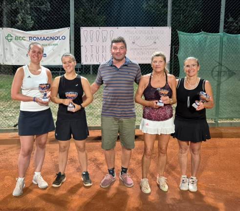 La premiazione del doppio femminile A La premiazione del doppio femminile A
