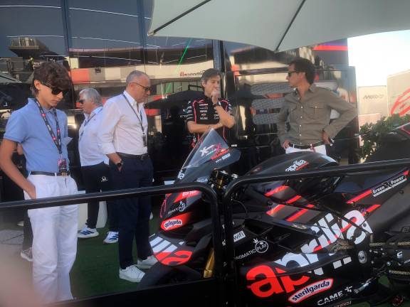 Da sinistra, Stefano Domenicali, Massimo Rivola e Michele Colaninno Da sinistra, Stefano Domenicali, Massimo Rivola e Michele Colaninno