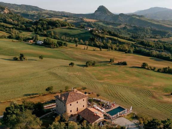 Palazzo Serre in una veduta dall’alto Palazzo Serre in una veduta dall’alto