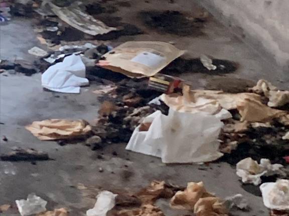 Nuovo degrado nel parcheggio sotto al cubo scolastico di Cesena Nuovo degrado nel parcheggio sotto al cubo scolastico di Cesena