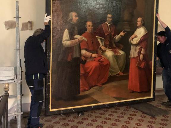 Cesena, il dipinto di Pietro Labruzzi è tornato alla Malatestiana Cesena, il dipinto di Pietro Labruzzi è tornato alla Malatestiana