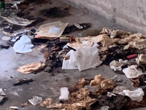 Nuovo degrado nel parcheggio sotto al cubo scolastico di Cesena Nuovo degrado nel parcheggio sotto al cubo scolastico di Cesena