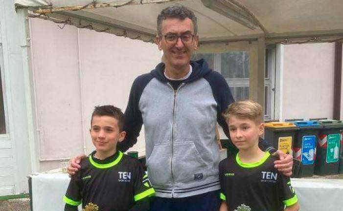Diego Gentile e Lorenzo Kapros del Ten Sport nel recente torneo di Villanova Diego Gentile e Lorenzo Kapros del Ten Sport nel recente torneo di Villanova