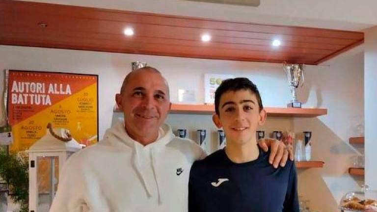 Il maestro Christian Rosti con Federico Baldinini Il maestro Christian Rosti con Federico Baldinini