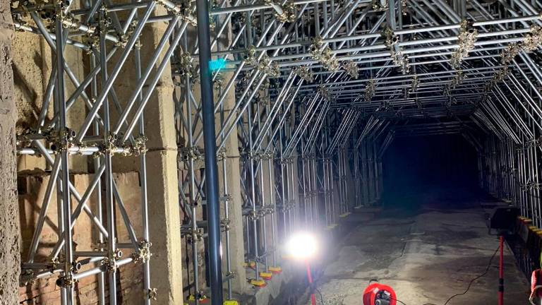 Lavori di rafforzamento fatti in un tratto tombato del Cesuola Lavori di rafforzamento fatti in un tratto tombato del Cesuola