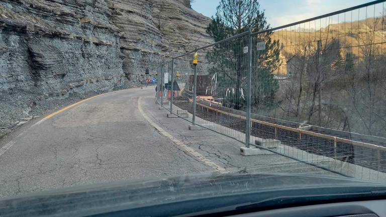 Un tratto cantierato della strada dei Mandrioli Un tratto cantierato della strada dei Mandrioli