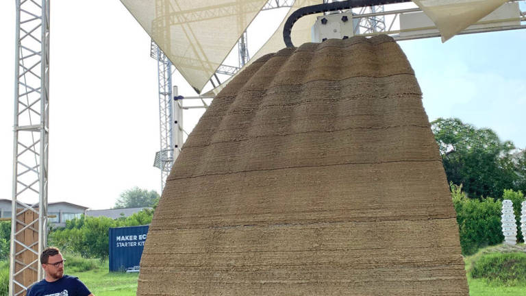 A Ravenna prende forma Tecla, la casa eco a km0 nata da stampa 3d A Ravenna prende forma Tecla, la casa eco a km0 nata da stampa 3d