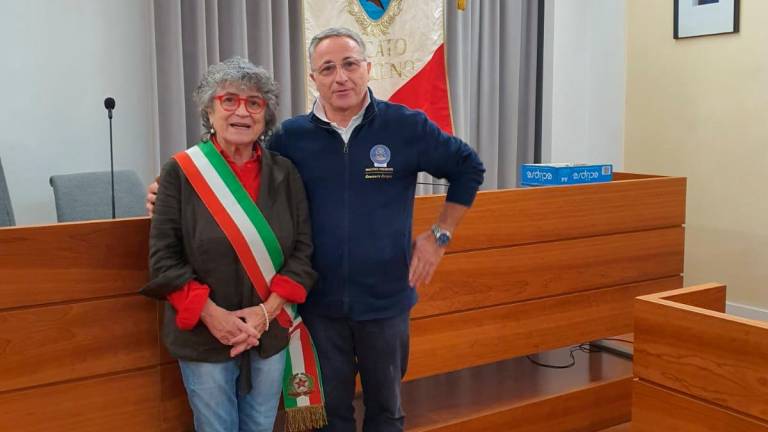 La sindaca Monica Rossi e Gennaro Cerqua La sindaca Monica Rossi e Gennaro Cerqua