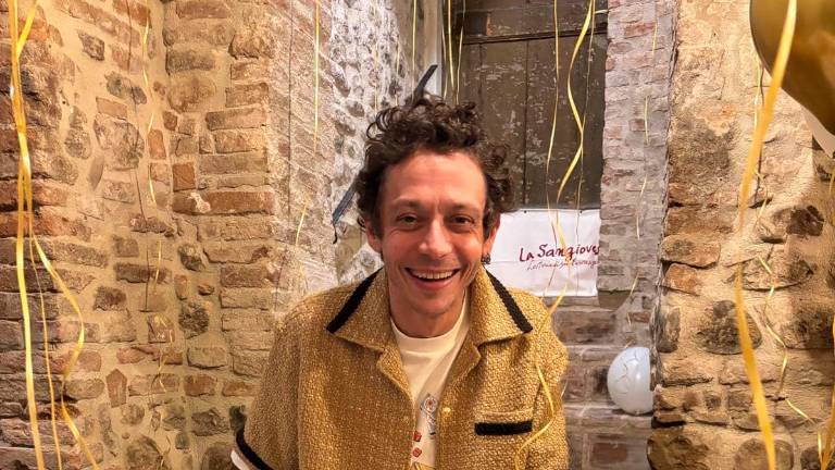 La festa di compleanno per i 46 anni di Valentino Rossi La festa di compleanno per i 46 anni di Valentino Rossi