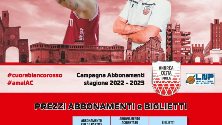 Basket B, chi si abbona all'Andrea Costa entra gratis al derby di Supercoppa Basket B, chi si abbona all'Andrea Costa entra gratis al derby di Supercoppa