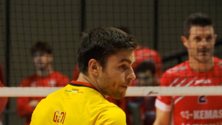 Riccardo Goi durante il vittorioso match con Santa Croce foto fiorentini Riccardo Goi durante il vittorioso match con Santa Croce foto fiorentini