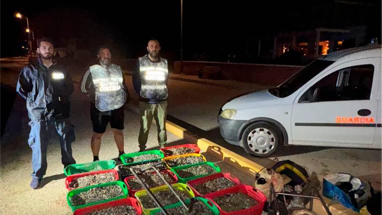 Cesenatico, pescatori di frodo di vongole veraci scoperti nella notte: multa di 4mila euro Cesenatico, pescatori di frodo di vongole veraci scoperti nella notte: multa di 4mila euro