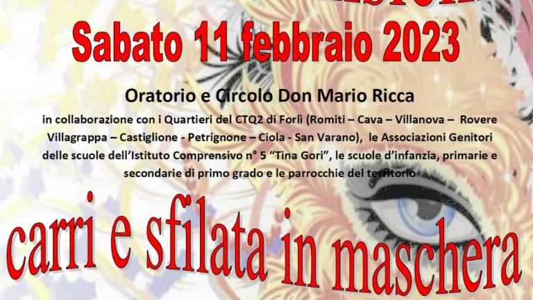 Forlì, sabato torna Carnevale insieme Forlì, sabato torna Carnevale insieme