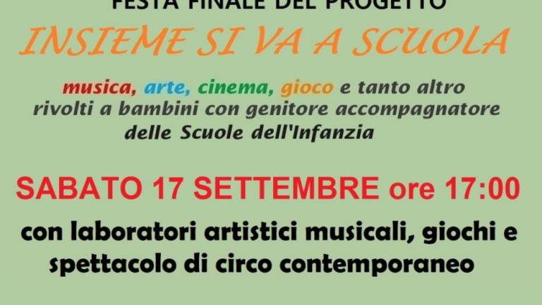 Forlì, sabato la festa finale del progetto Insieme si va a scuola Forlì, sabato la festa finale del progetto Insieme si va a scuola