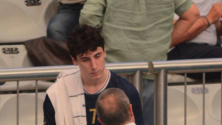 Alessandro Bovolenta e Marco Bonitta durante una pausa di garadue foto fiorentini Alessandro Bovolenta e Marco Bonitta durante una pausa di garadue foto fiorentini