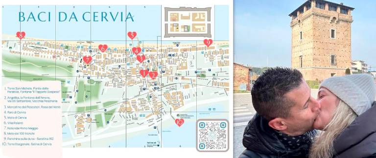 “Baci da Cervia”: la mappa dei baci per San Valentino “Baci da Cervia”: la mappa dei baci per San Valentino
