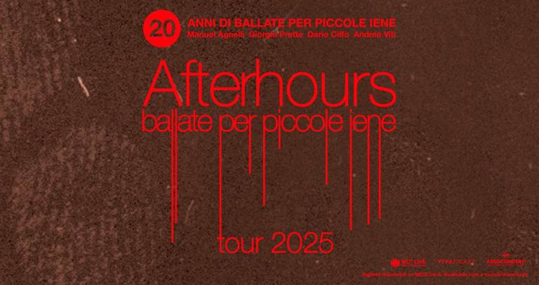 Afterhours: il tour dei 20 anni di ‘Ballate per Piccole Iene’ fa tappa anche a Bellaria Afterhours: il tour dei 20 anni di ‘Ballate per Piccole Iene’ fa tappa anche a Bellaria