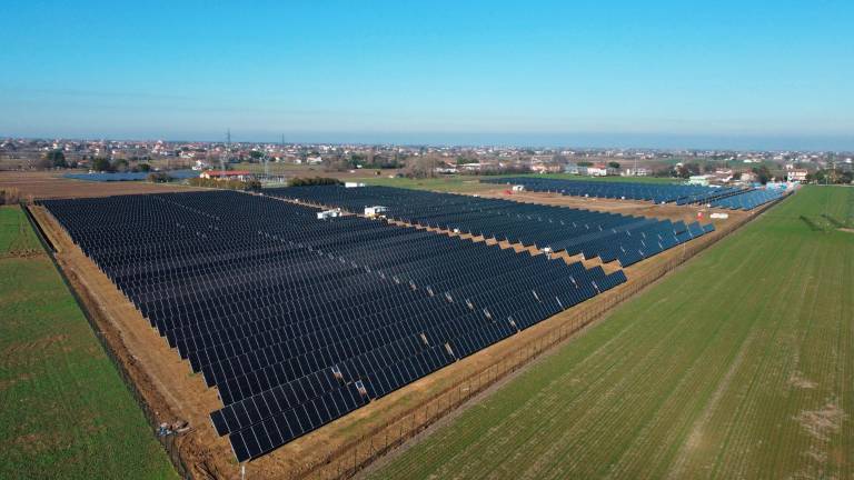 L’area con i pannelli fotovoltaici L’area con i pannelli fotovoltaici