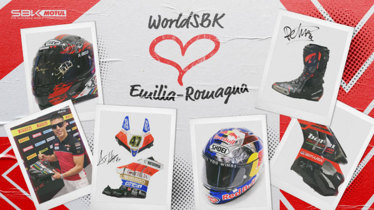 Superbike, al via l'asta benefica per la comunità dell'Emilia-Romagna Superbike, al via l'asta benefica per la comunità dell'Emilia-Romagna