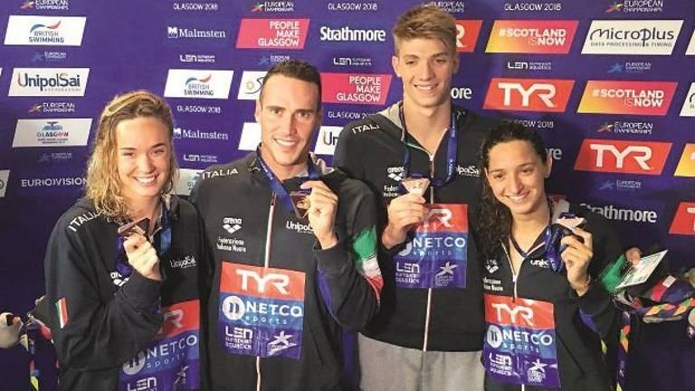 Fabio Scozzoli si prende un bronzo con la staffetta Fabio Scozzoli si prende un bronzo con la staffetta