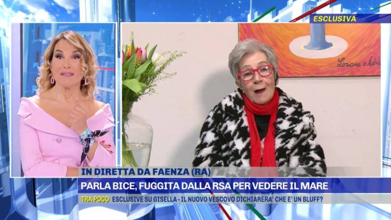 Faenza, da Barbara D'Urso la nonna scappata dalla residenza anziani: Ecco perché sono fuggita a Bellaria Faenza, da Barbara D'Urso la nonna scappata dalla residenza anziani: Ecco perché sono fuggita a Bellaria