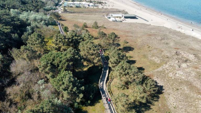 Veduta dall’alto del percorso nel Parco Marittimo