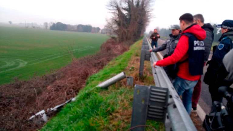 L’ultimo autovelox abbattuto a Sant’Alberto foto fiorentini