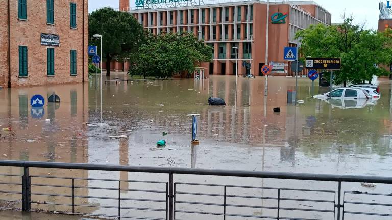 La zona nei giorni dell’alluvione La zona nei giorni dell’alluvione