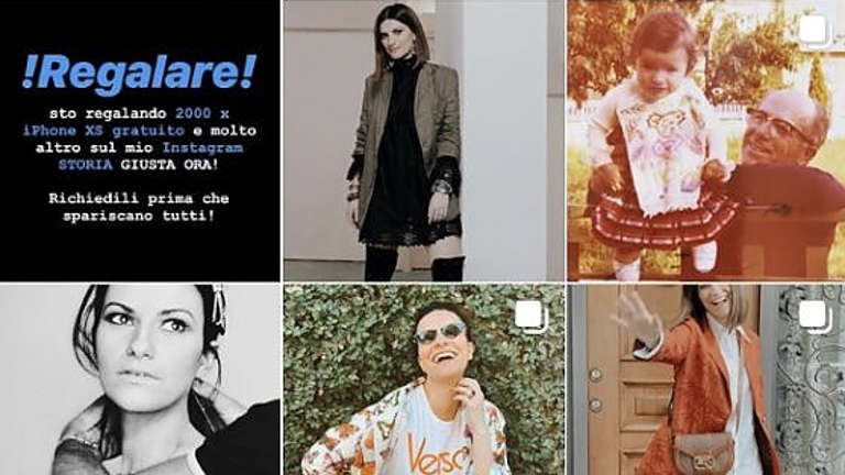 Hacker violano il profilo Instagram di Laura Pausini: regalo iPhone Hacker violano il profilo Instagram di Laura Pausini: regalo iPhone