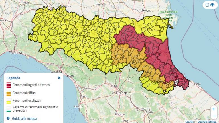 Meteo Romagna, giovedì allerta rossa per temporali e criticità idraulica Meteo Romagna, giovedì allerta rossa per temporali e criticità idraulica