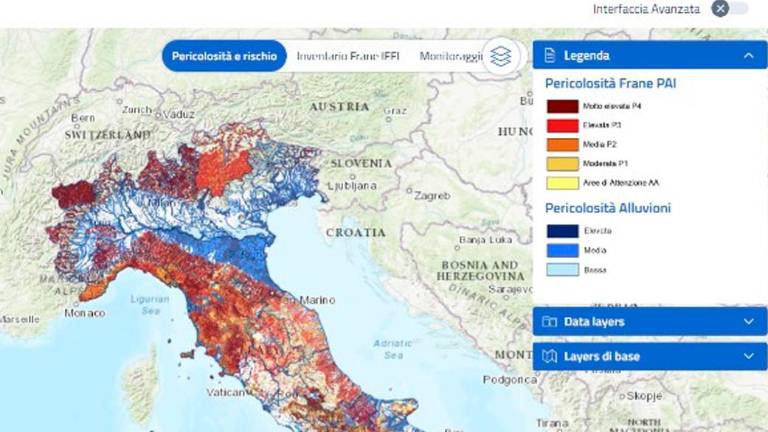 La mappatura dell’Ispra La mappatura dell’Ispra