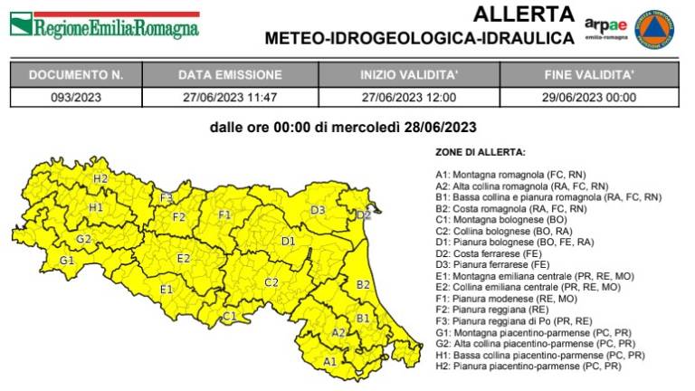Meteo Romagna, torna la pioggia: allerta gialla per temporali fino a mercoledì Meteo Romagna, torna la pioggia: allerta gialla per temporali fino a mercoledì