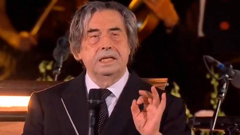 Riccardo Muti ieri sera a Verona Riccardo Muti ieri sera a Verona