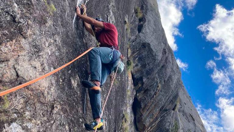 Una delle arrampicate iniziali Una delle arrampicate iniziali
