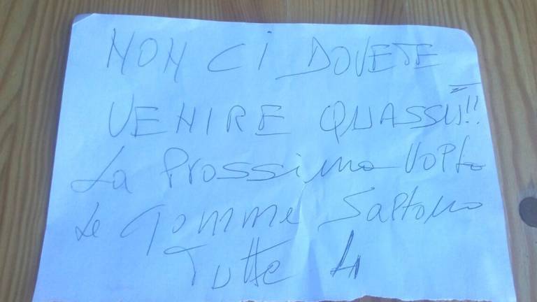 A Verghereto biglietto con minacce a fungaiolo del paese vicino A Verghereto biglietto con minacce a fungaiolo del paese vicino