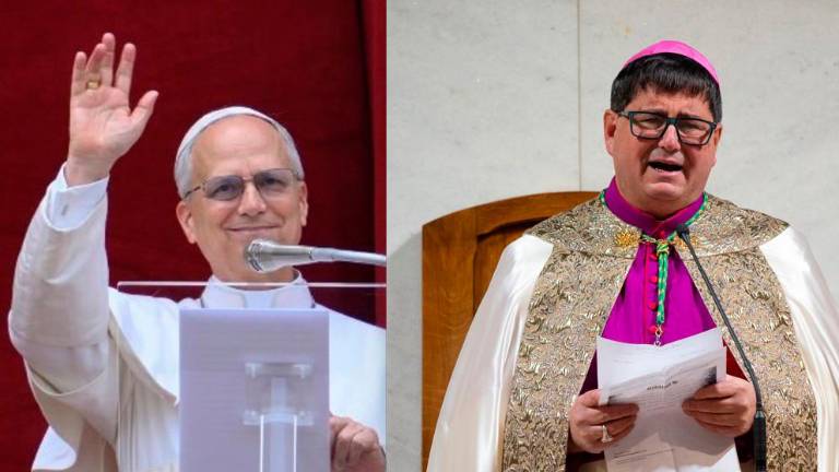 Papa Leone XIV e il vescovo Nicolò Anselmi Papa Leone XIV e il vescovo Nicolò Anselmi