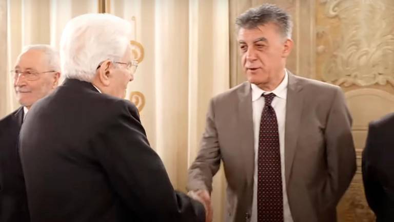 Franco Sirotti con il Presidente della Repubblica Sergio Mattarella Franco Sirotti con il Presidente della Repubblica Sergio Mattarella