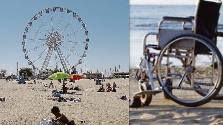 Rimini vuole una spiaggia davvero libera: accesso fino al mare per i disabili Rimini vuole una spiaggia davvero libera: accesso fino al mare per i disabili