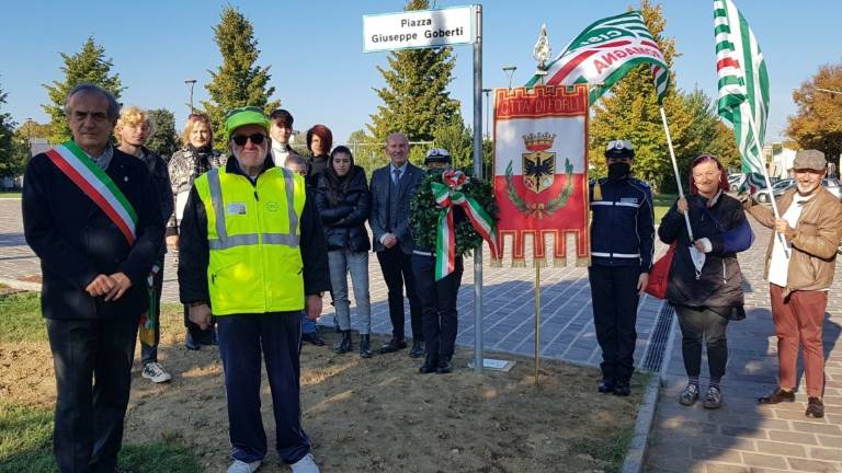 Forlì, l'omaggio a Giuseppe Goberti Forlì, l'omaggio a Giuseppe Goberti