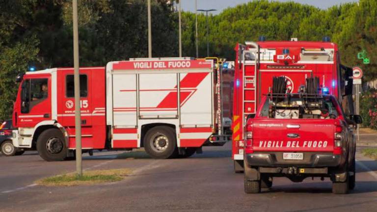 Ravenna, sterpaglie a fuoco: via Bonifica chiusa per spegnere l'incendio Ravenna, sterpaglie a fuoco: via Bonifica chiusa per spegnere l'incendio