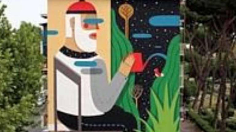 Santarcangelo, l'Ivas regala i colori per il murale della scuola Santarcangelo, l'Ivas regala i colori per il murale della scuola