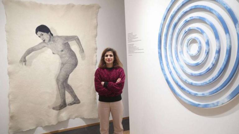 L'artista iraniana Pegah Pasyar nel lapidario del Museo di Rimini L'artista iraniana Pegah Pasyar nel lapidario del Museo di Rimini
